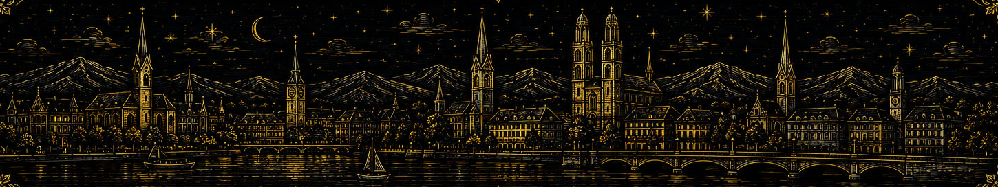Zürich skyline at night